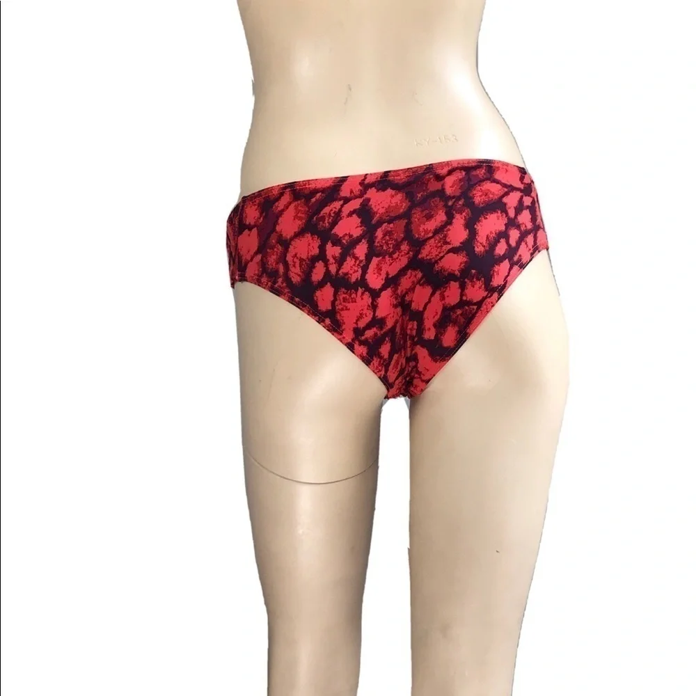 RVCA The balance of Opposites acid wash orange, black print bikini bottom size:S